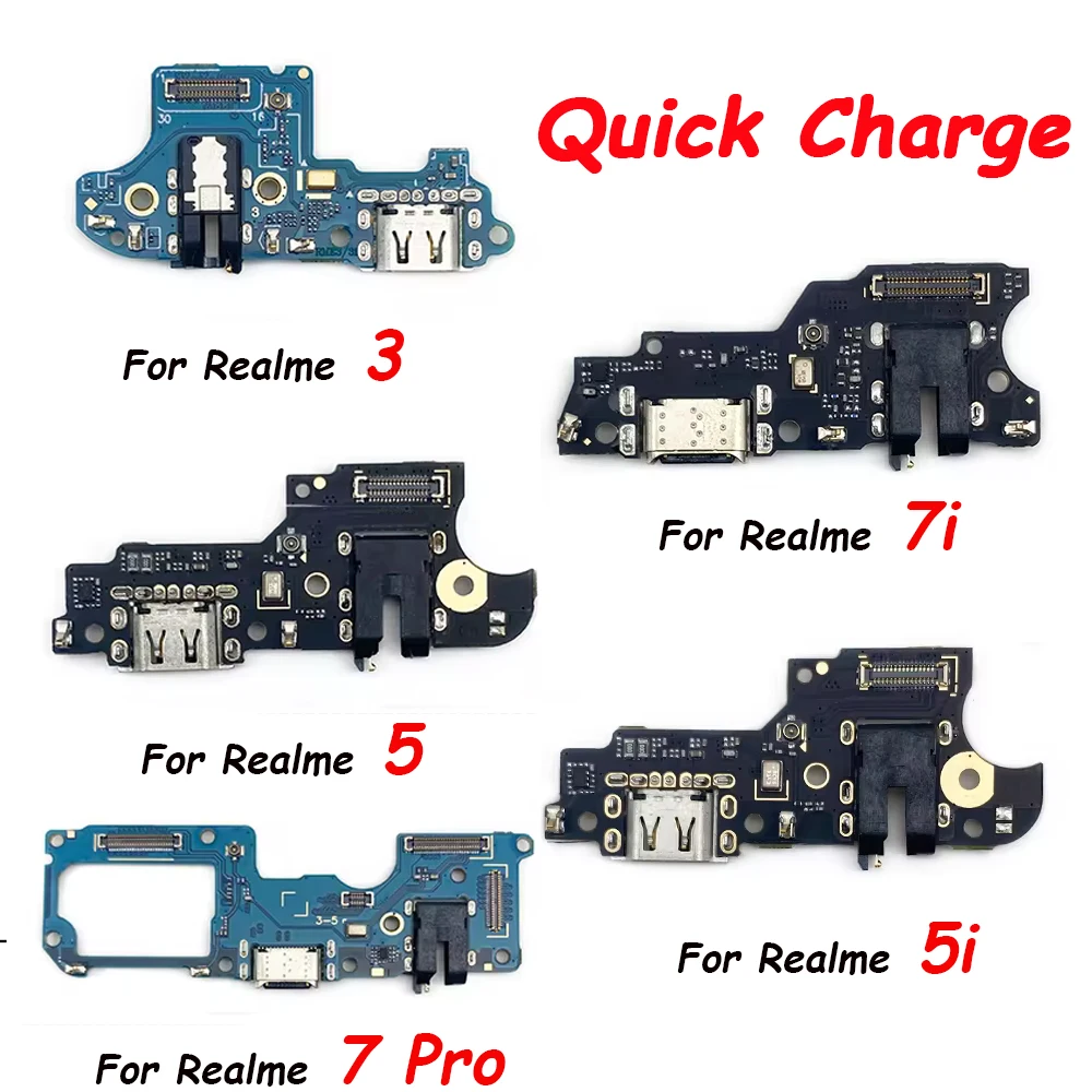 NEW USB fast Charging Port Dock Charger Plug Connector Board Flex Cable For Oppo Realme 7 6 6i 5 5i 3 Pro C11 C20 C25 With Micro