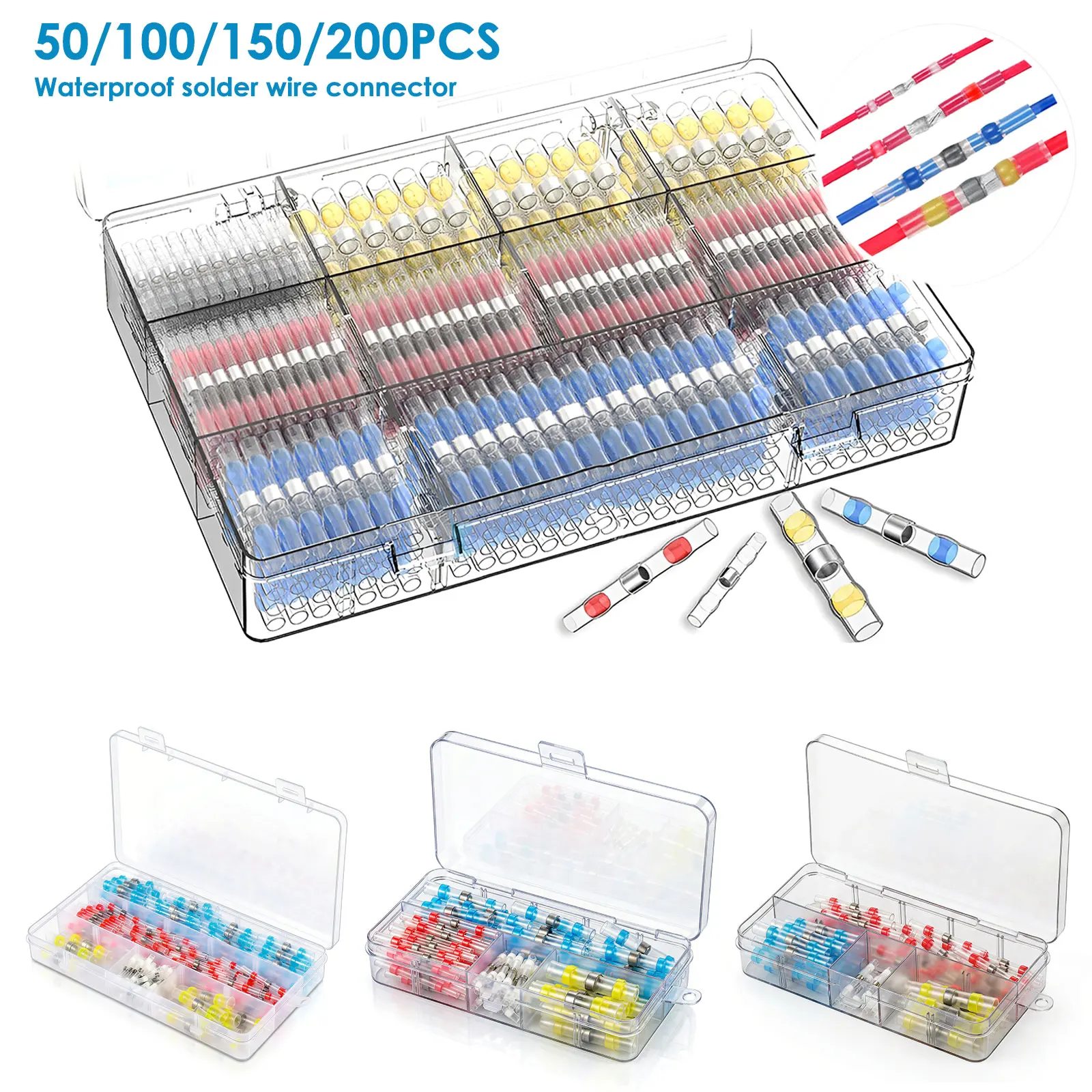 Lötdichtungs-Kabelverbinder-Set, Schrumpfschlauch-Kabelverbinder, Wasserdichte Stoßverbinder, Elektrische Kabelverbinder-Set – Detail 1