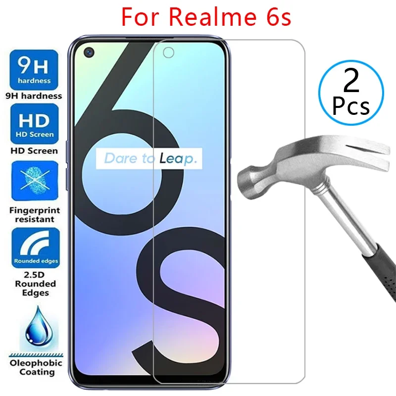 tempered glass screen protector for realme 6s case cover on realme6s 6 s s6 6.5 protective phone coque bag realmi realmi6s realm