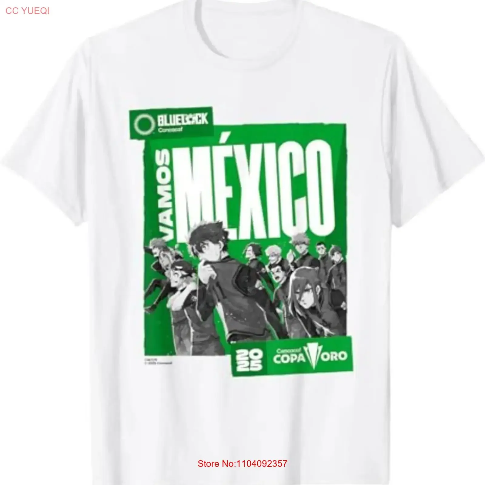 Camiseta Estándar Blue Lock x Concacaf Team Z Gold Cup 2025, Estilo Vintage Lavado, Ropa de Diseñador, Casual, Versátil, Streetwear, Ligeramente Desgastada