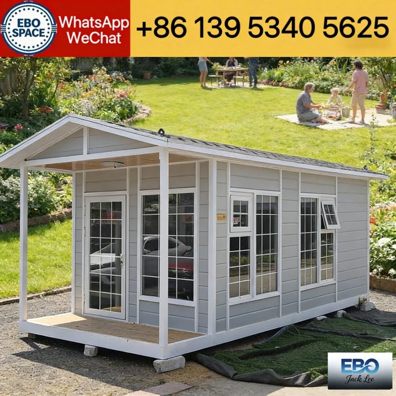 Compact solution 20ft expandable prefab foldable container cabin outdoor villa waterproof structure with kitchen bathroom effici