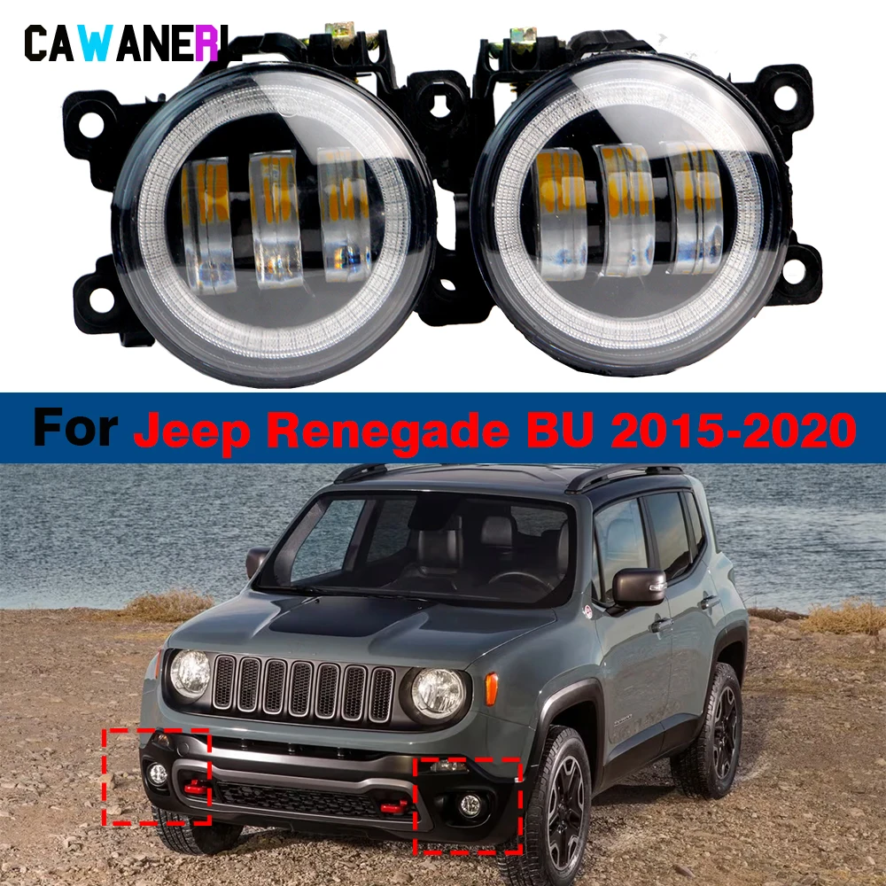 

2 X Автомобильные дневные ходовые огни «глаза ангела» для Jeep Renegade BU 2015 2016 2017 2018 2019 2020