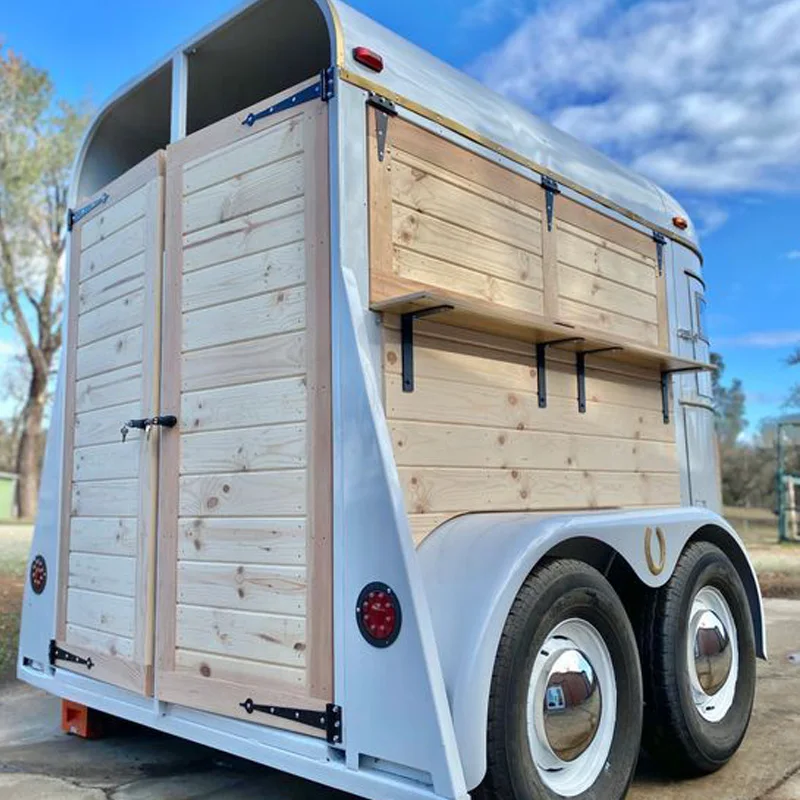 

Customized Mobile Bar Horse Trailer 2026 New Food Truck Coffee Vending Cart Street Catering Van Concession Kitchen Unit