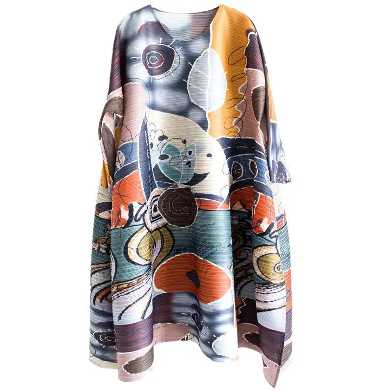 Large Mid length Dress Women\'s Pleated 2023 Spring/Summer Women\'s Dress maxi dress women clothing