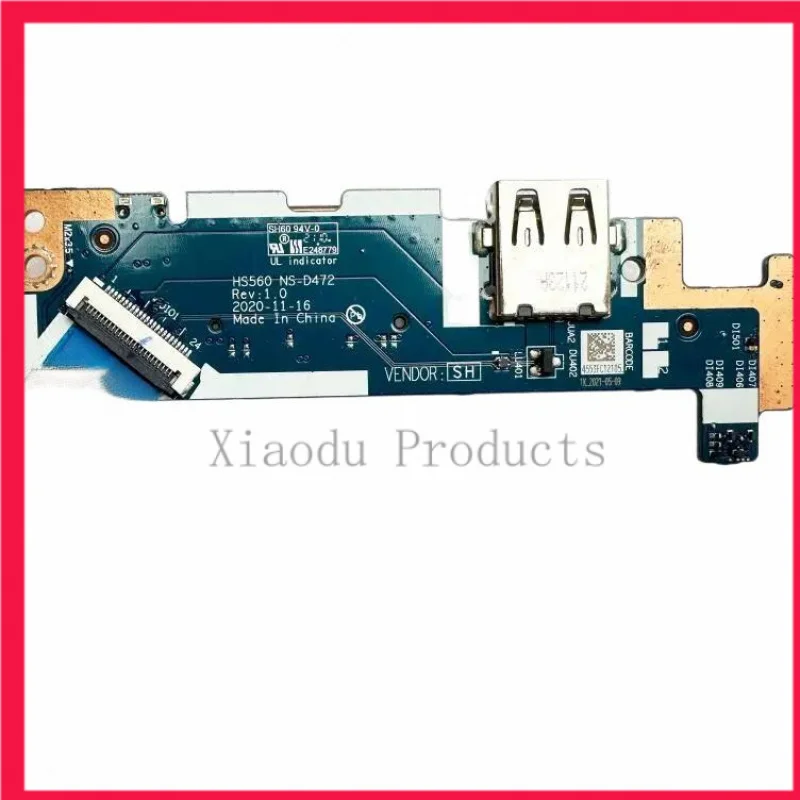 For Lenovo IdeaPad 3-15itl6 SD card reader power button USB port board 5c50s2517 4 NS-D472 with cable