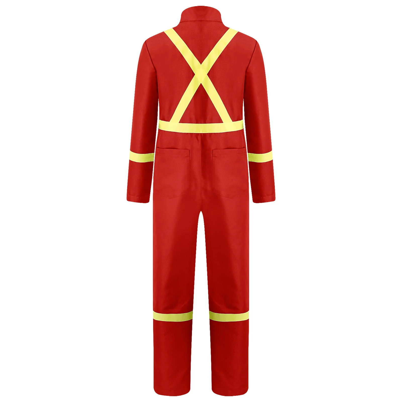 Kids Boys Factory Workshop Uniform Reflective Coverall Mechanic Jumpsuits Work Jumpsuit for Halloween Costume Flight Suit