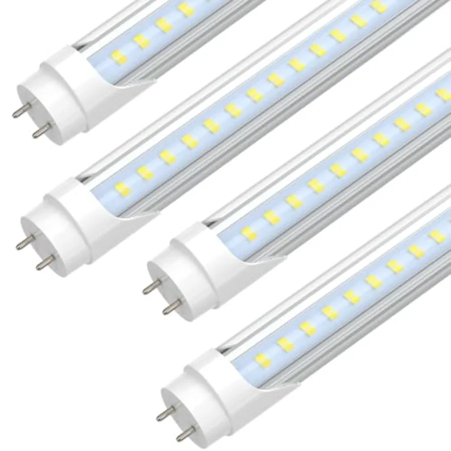 4Feet LED T8 Type A+B Tube Lights, 28W 80W Equivalent,4060LM, 6500K Single or Double End Powered, Plug and Play or Ballast Bypa