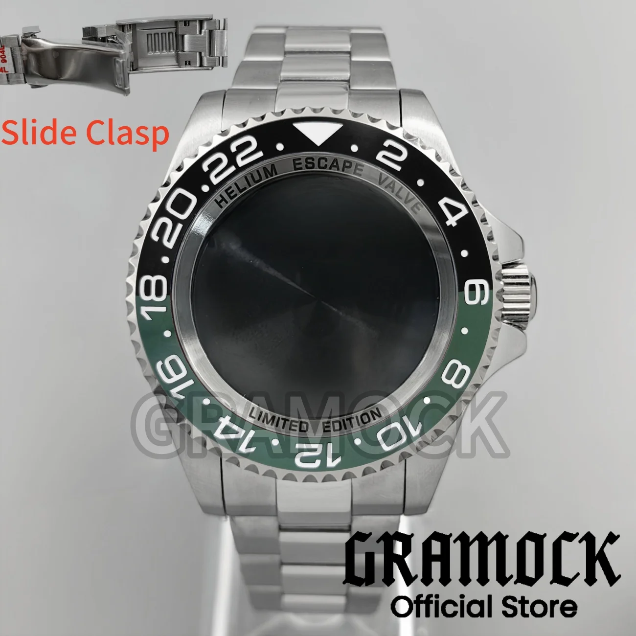 43MM Middle Polished Strap Stainless Steel Watch Case Roating Bezel For NH34 NH35 NH36 ETA2824 PT5000 DG3804 Sapphire Crystal