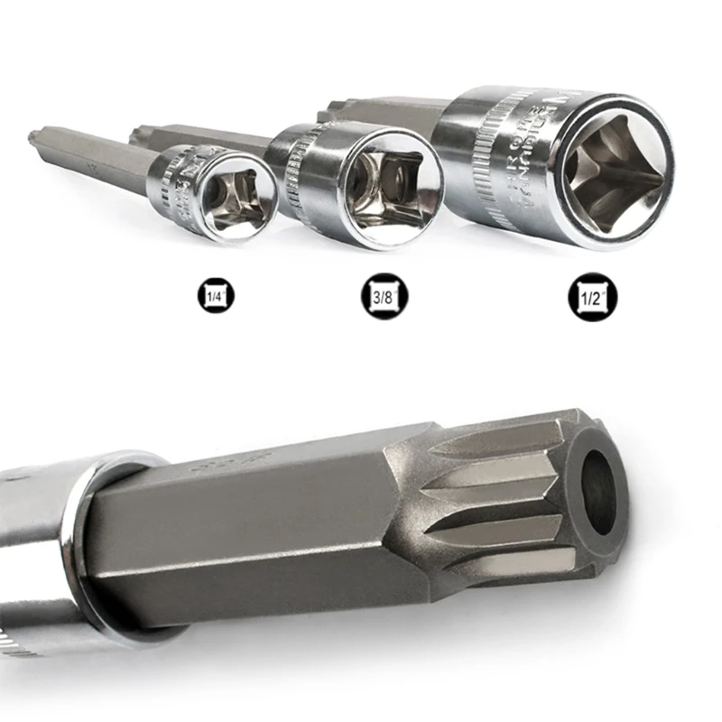 Drive Impacts Socket Set High Strength Metal Socket Wrench For Automotive Repair And Mechanical Assembly Enduring