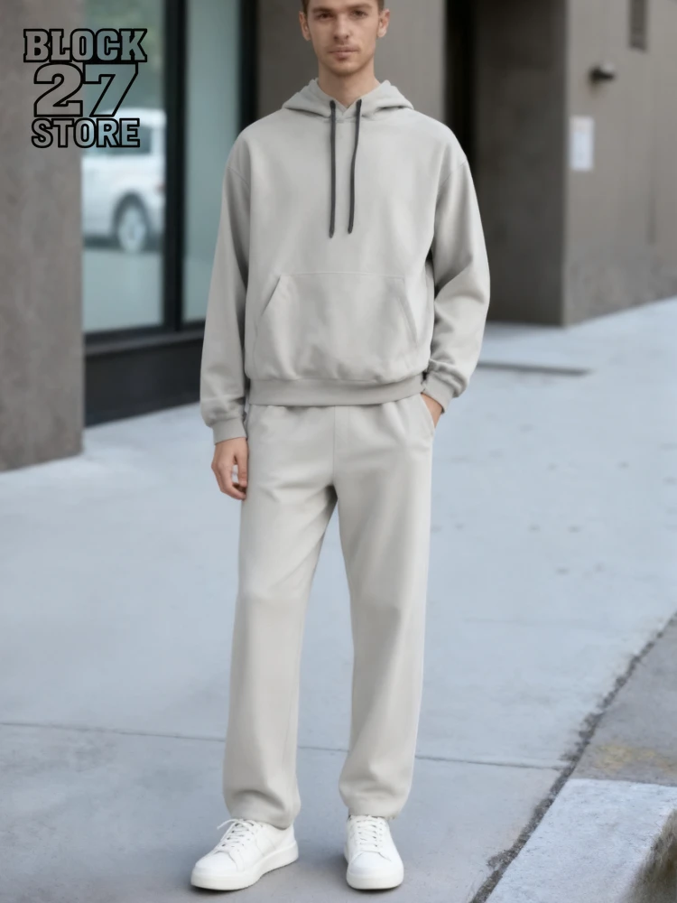 

Harajuku Tracksuit Men Autumn Winter Hoodie Set Korean Loose Fit Casual Sportswear Pullover Sweatshirt Pants Street Fashion New