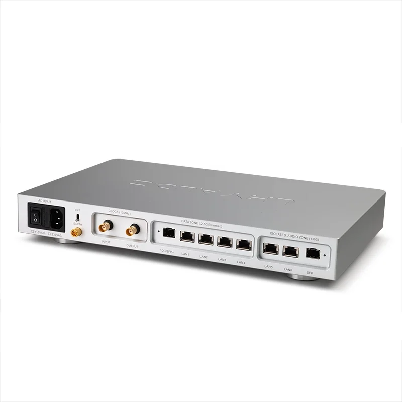 LHY Audio AS8 Pro Flagship Hi-Fi Network Switch 2.5Gbps 10Gbps SFP Fiber Isolation OCXO Master Clock - view 4