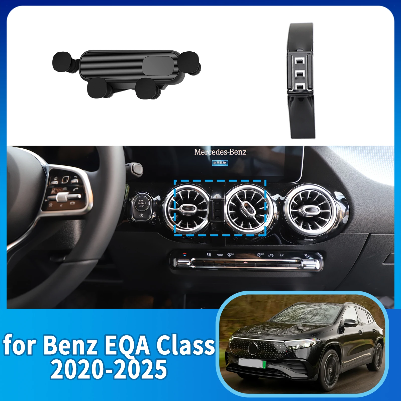 

GPS Bracket Car Mobile Phone Holder for Mercedes-Benz EQA Class B GLA H234 2020~2025 Navigation Stand Auto Accessories