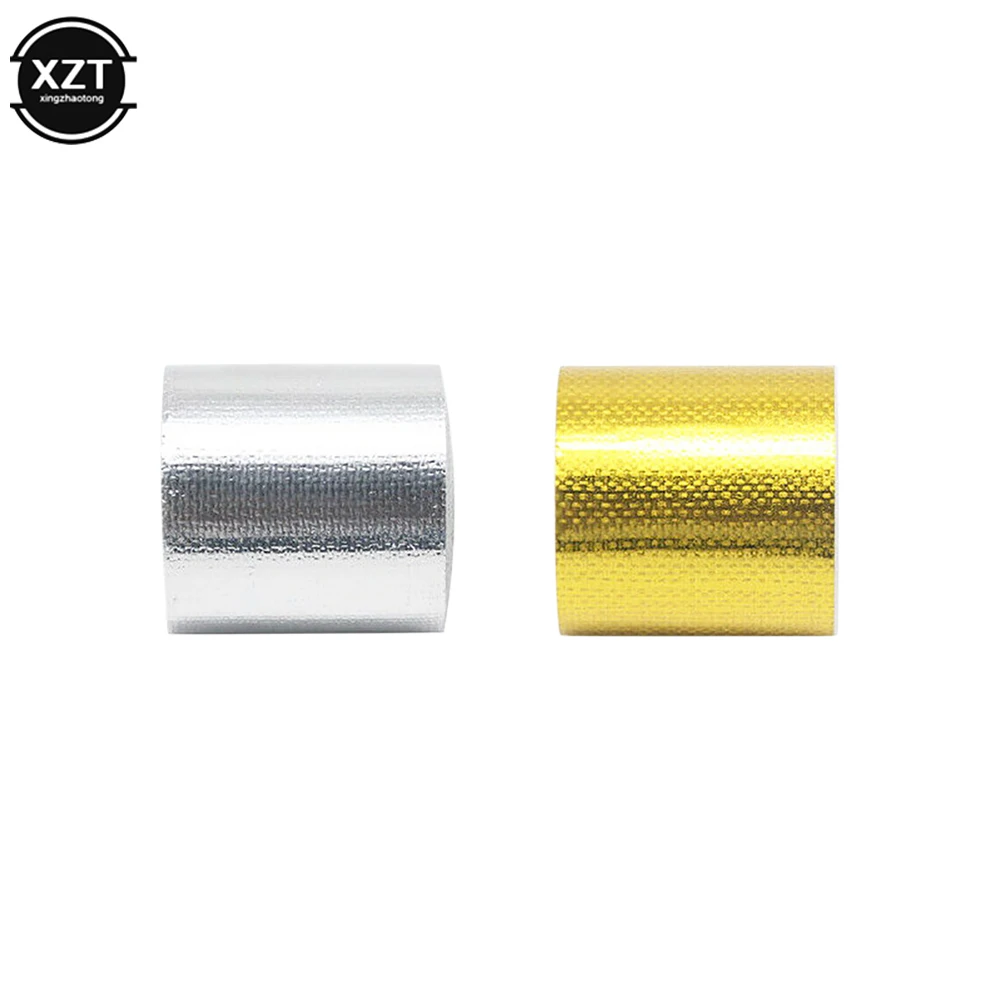 5/10M 2'' Gold Thermal Exhaust Tape Air Intake Heat Insulation Shield Wrap Reflective Heat Barrier Self Adhesive Engine