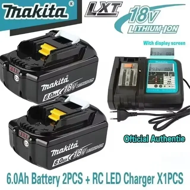 

100% Original Makita 6Ah/5Ah/3Ah for Makita 18V Battery BL1830B BL1850B BL1850 BL1840 BL1860 BL1815 Replacement Lithium Battery