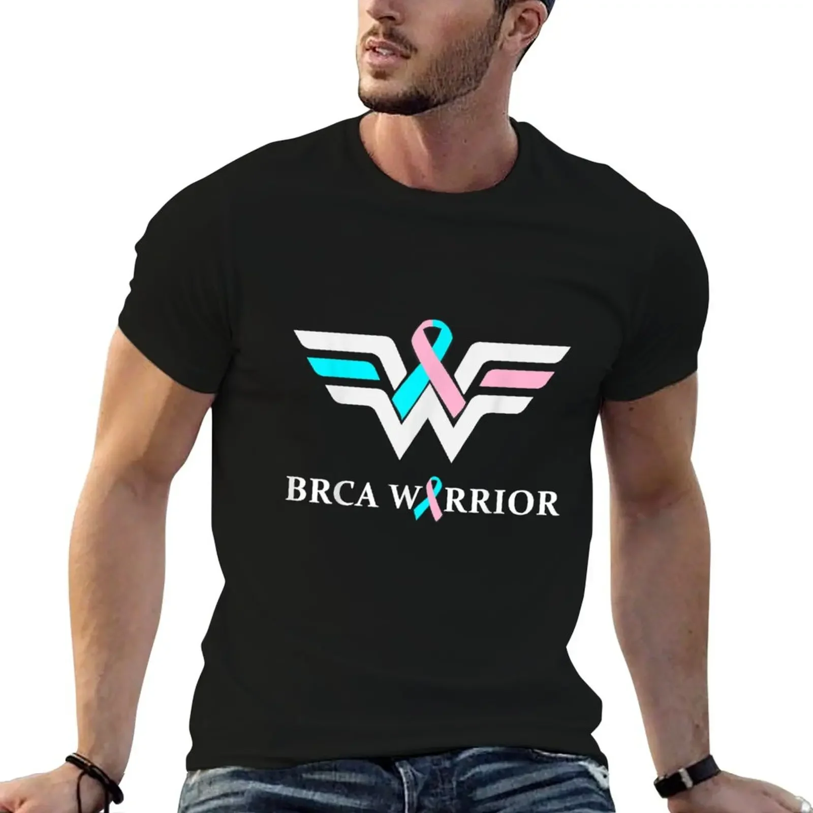 BRCA Warrior, breast cancer Awareness T-Shirt anime shirt oversized graphic tee anime tshirt men t shirts