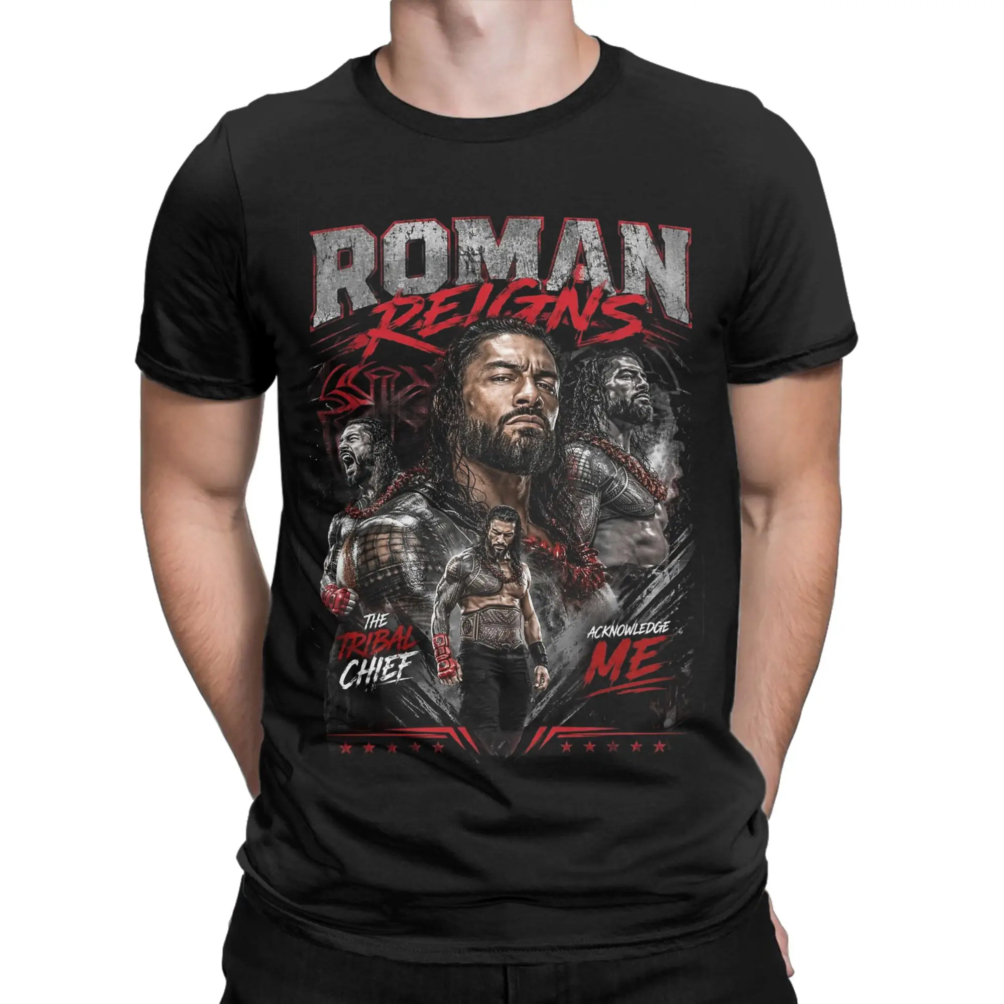 Romans Reigns Tribal Chief T Shirts Men's  100% Cotton Vintage T-Shirts Round Collar  Tee Shirt Short Sleeve Clothing Gift Idea