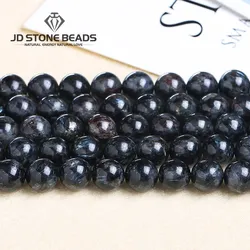 Natural Black Charoite Stone Beads Round Loose Spacer Beads 6 8 10mm For Jewelry Making DIY Bracelets Necklace