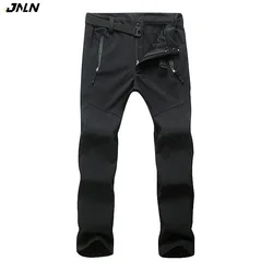 JNLN Winter Fleece Women Pants Hiking Climbing Camping Waterproof Work Pants Outdoor Sports Mountaineering Skiing Warm Trousers