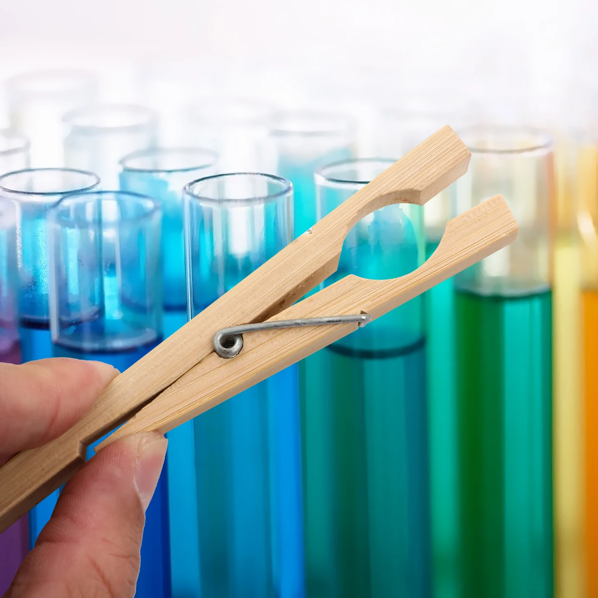 10 Pcs Wooden Test Tube Clip Practical Laboratory Tool Air Holder for Equipment Parts Lightweight Experimental Tools