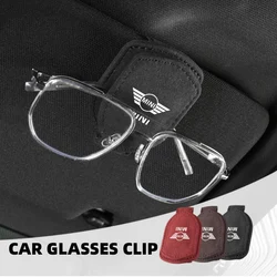 Car Sunglasses Holder Sun Visor Glasses Hanger Storage Clip For MINI Cooper One JCW R56 Countryman Clubman R50 R53 R58