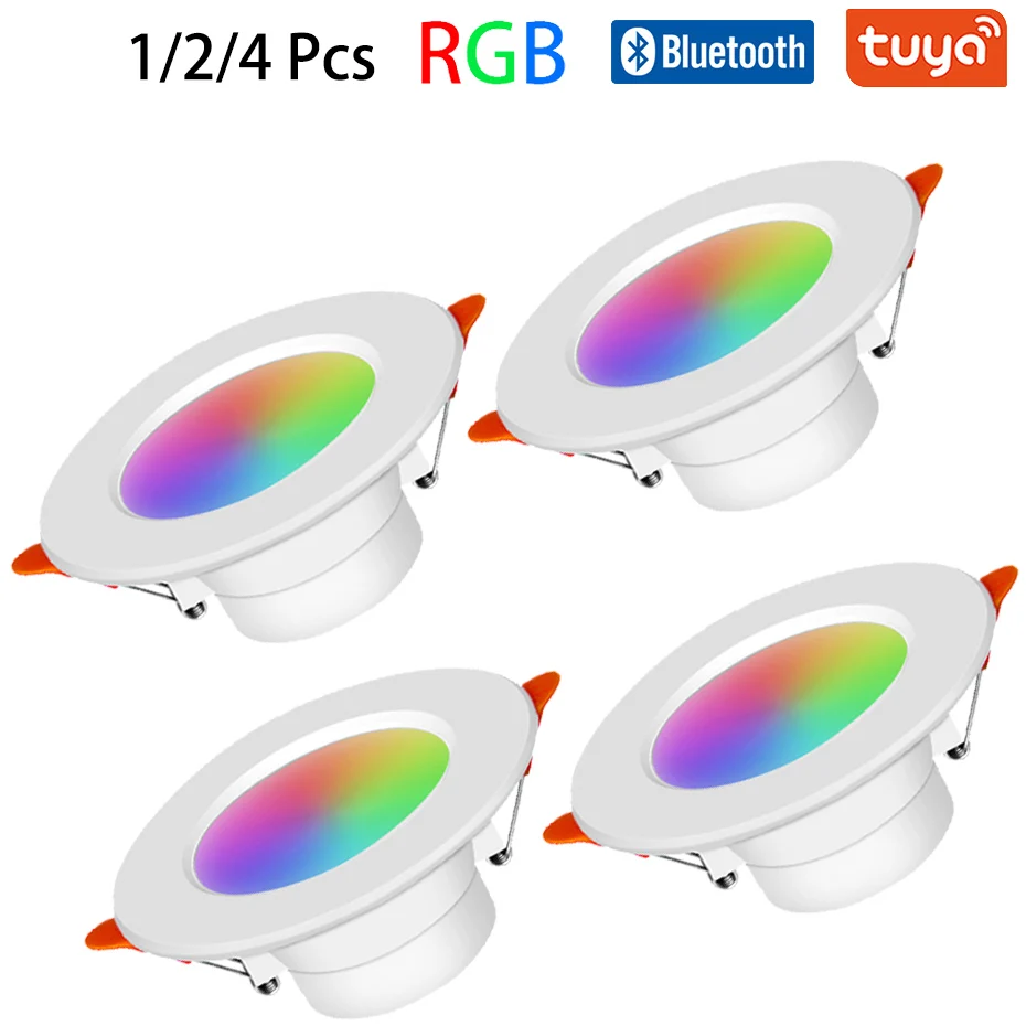 

RGB LED Downlight 10W Ceiling Spotlight Lamp Tuya Bluetooth Smart Life APP Control Warm/Cold White Dimmable 110V/220V for Kitche