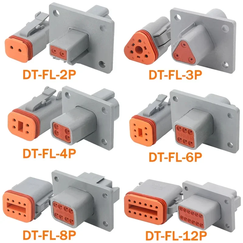 Multi-Series DEUTSCH Connector Bundle (DT/DTM/DTP/DTF) | IP68 Waterproof Plug 2-12Pin with Screw Lock & Terminals