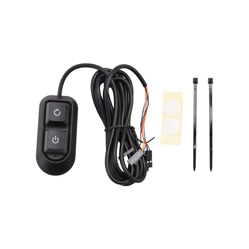 Efficient RGB LED Lights Computer Desktop Switch PC Motherboard External Start Power On/Off And Reset Button Extension Cable