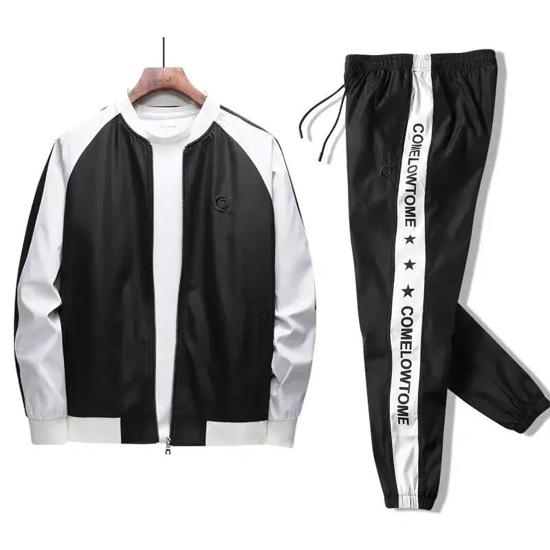 2023 New Harajuku Hip Hop Hoodies Sweatshirts Men Pullover 2 PCS Hoodies And Pants Mens Streetwear Tracksuit