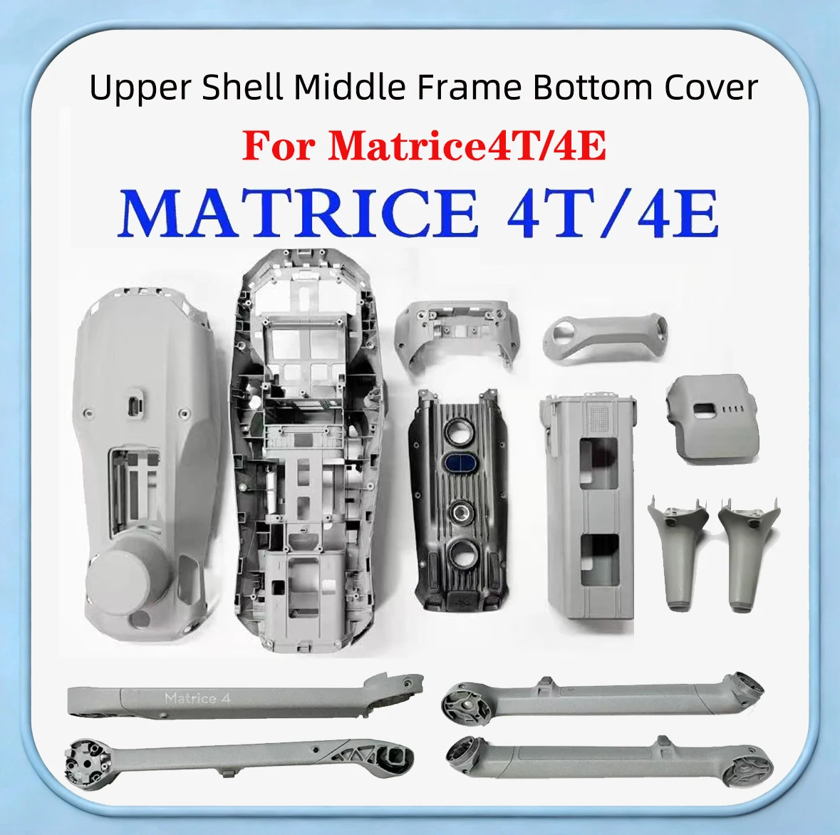 For DJI Matrice 4T/4E Body Frame Upper Middle Bottom Shell Arm Cover Battery Case Gimbal Cover Repair Spare Parts for Drone