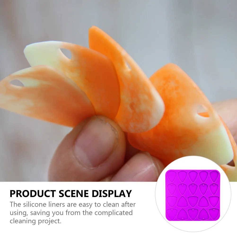 

5pcs Guitar Picks Resin Mold Triangle Silicone Molds For Epoxy Casting Diy Jewelry Making Craft Non-Stick Molding Tools