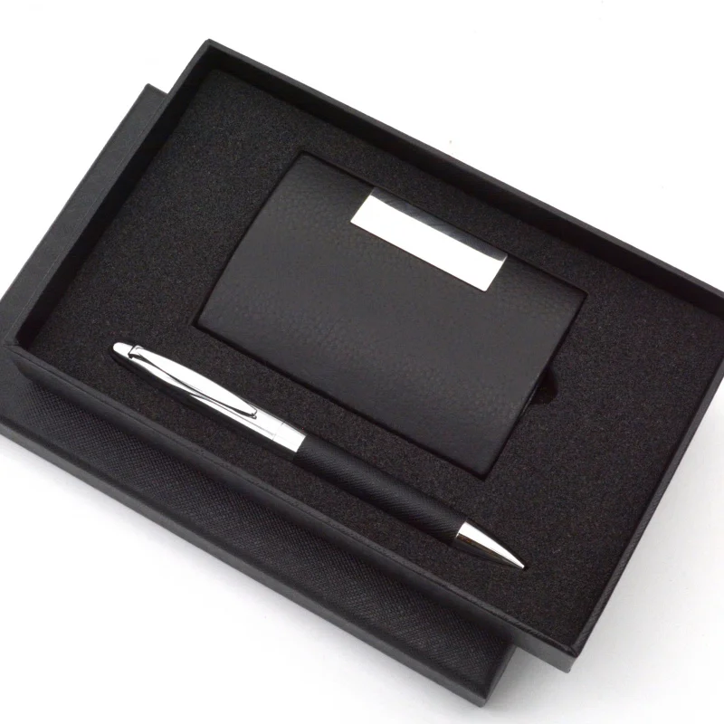 

2025customized.new product High quality ball pen and card holder corporate business set 191022