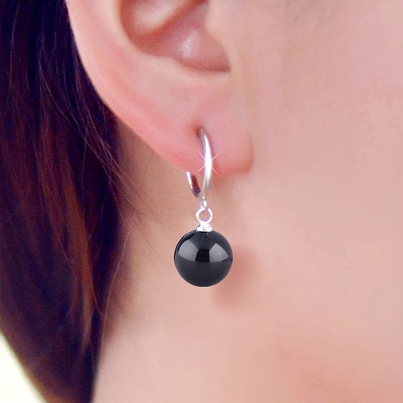 New Style Black Freshwater Pearl Ear Clips No Piercing Hidden Clip On Earrings Jewelry Accessories