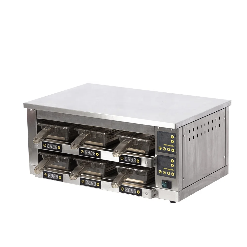 

100% High Quality Stainless Steel Food Warmer Showcase Restaurant Warming Meat Filling Hamburger Meat Insulation Showcase