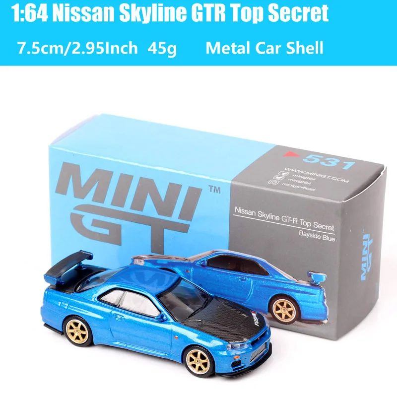 MiniGT 1/64 Scale Ford GT Nissan Skyline GTR Defender 110 RUF CTR Lancia Honda Civic Cadillac V Datsun Diecast Car Model Toy