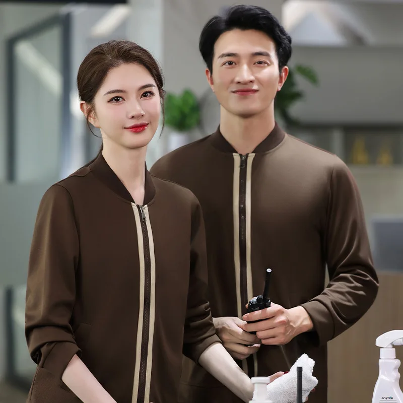 

Фирменная униформа для персонала: худи с длинным рукавом для осенне-зимнего сезона, для женщин, для отелей, предприятий общественного питания, торговых центров, кафе и магазинов молочного чая