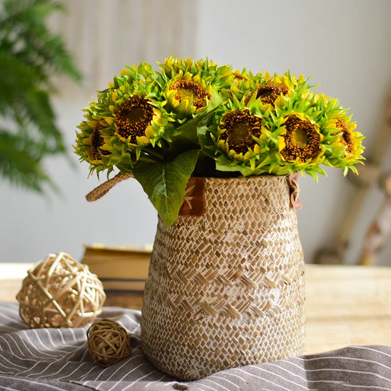 

Букеты подсолнечника Подсолнух Искусственные цветы Искусственные цветы Декоративные украшения Реквизит для стола Цветы Украшение дома