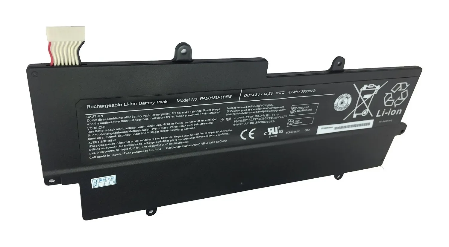 Batería de litio para portátil, accesorio para portátil, elektro fahrrad PA5013U-1BRS, 14,8 V, 3000mAh, para Toshiba Z830, Z835, Z930, Z935