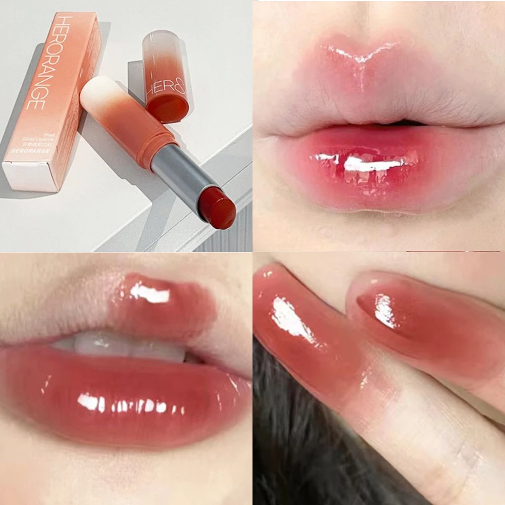 Lápiz labial hidratante brillante, brillo de labios no pegajoso, tinte de labios rojos Nude, 6 colores, maquillaje de pintalabios de larga duración, Coreano