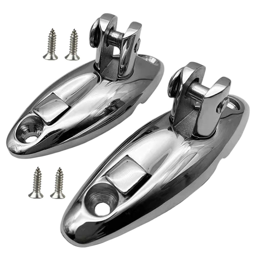 Marine Hardware 2PCS Boat Bimini Top Swivel Hinges with Screws Perfect for Heavy Duty Use on Boats and Trailers