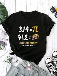 Funny Pi Math Formula Algebra Equation Design Women's Crew Neck Casual Short Sleeve Premium T-shirt