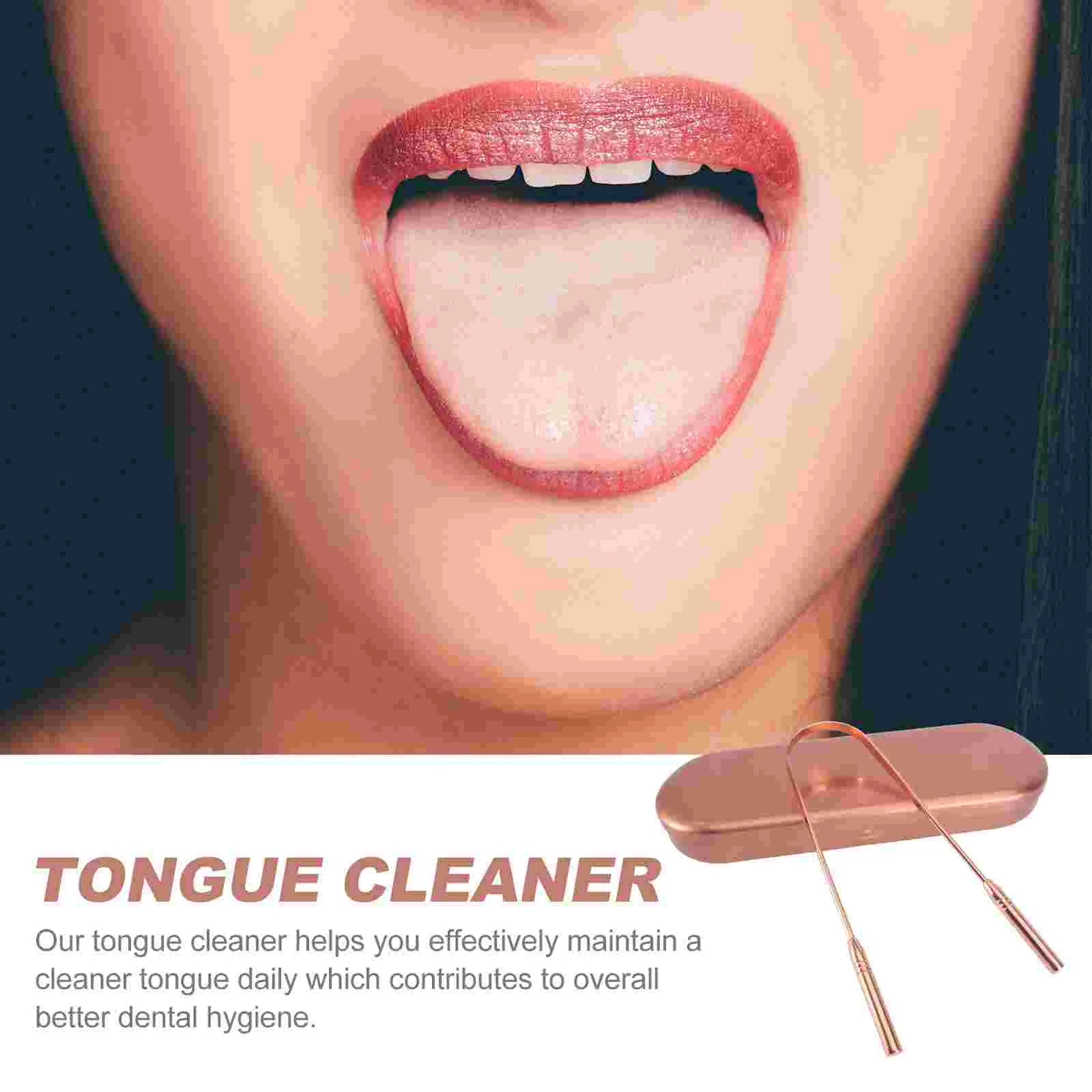 1pc Tongue Coating Cleaner Tongue Brush Tongue Scraper Tongue ( Packing Box) Tongue Cleaner