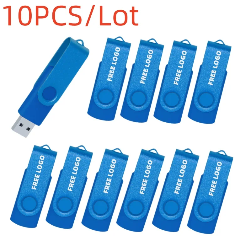 

10Pcs/Lot USB 2.0 Flash Drive 64GB 128GB Pen Drive 16GB Pendrive 32GB Disk On Key USB Stick 1GB 2GB 4GB 8GB Memory Flash Disk
