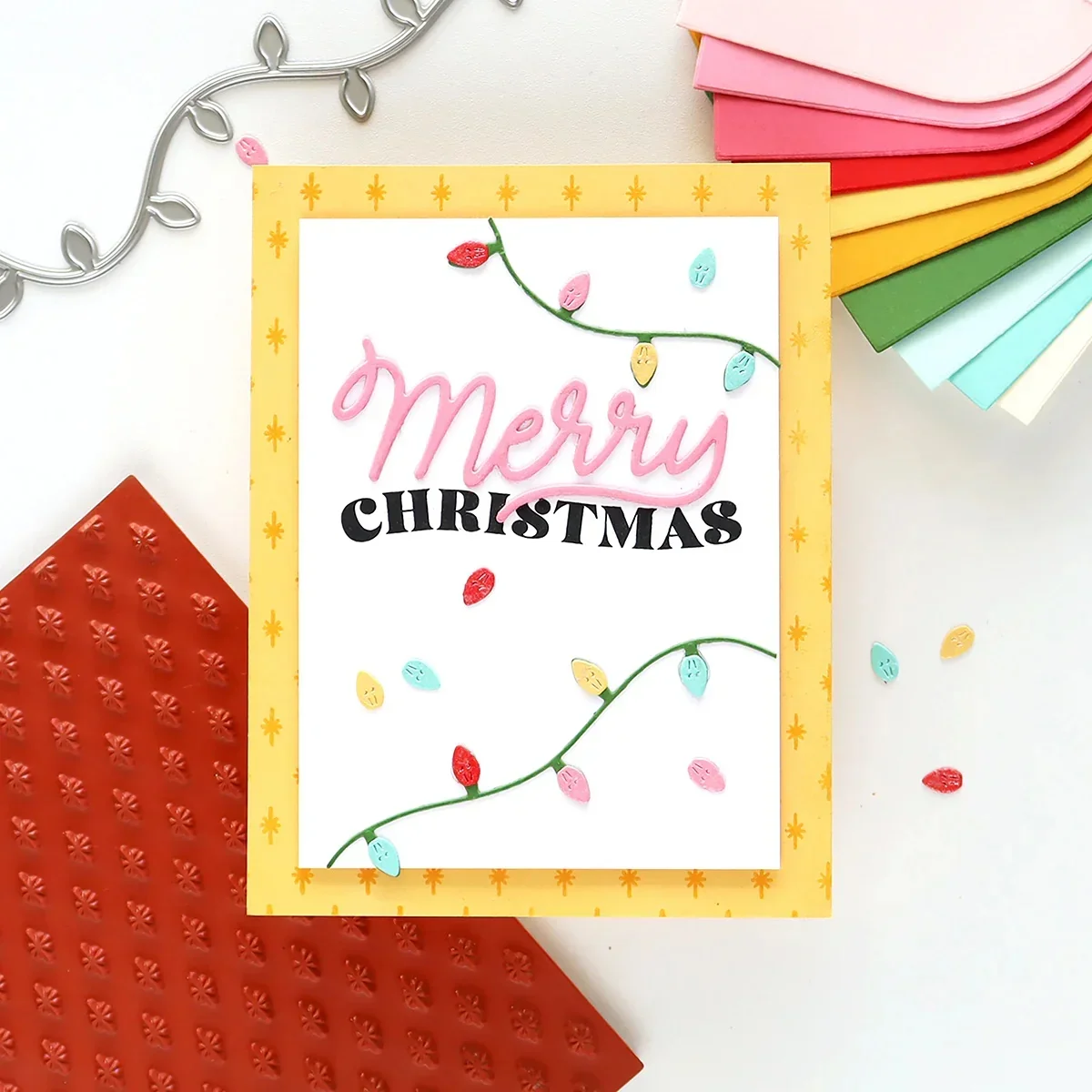 트리 트윙클 라이트 메탈 커팅 다이 스텐실 DIY 카드 제작 스크랩북 엠보싱 공예 템플릿 장식 2025 크리스마스