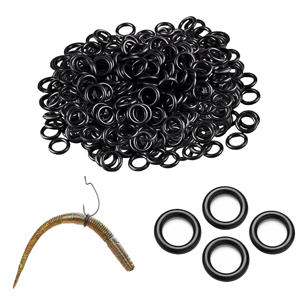 

100Pcs O Rings Kits Wacky Worm Rigging Tool Bait Saver Orings Soft Stickbaits Lures Fishing Tackle Accessories Dropship