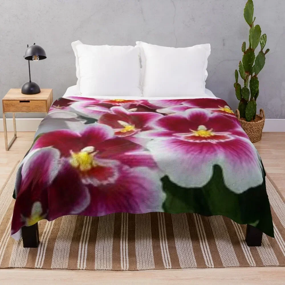 Nice orchids. Throw Blanket Beautifuls Travel Luxury heavy to sleep Blankets