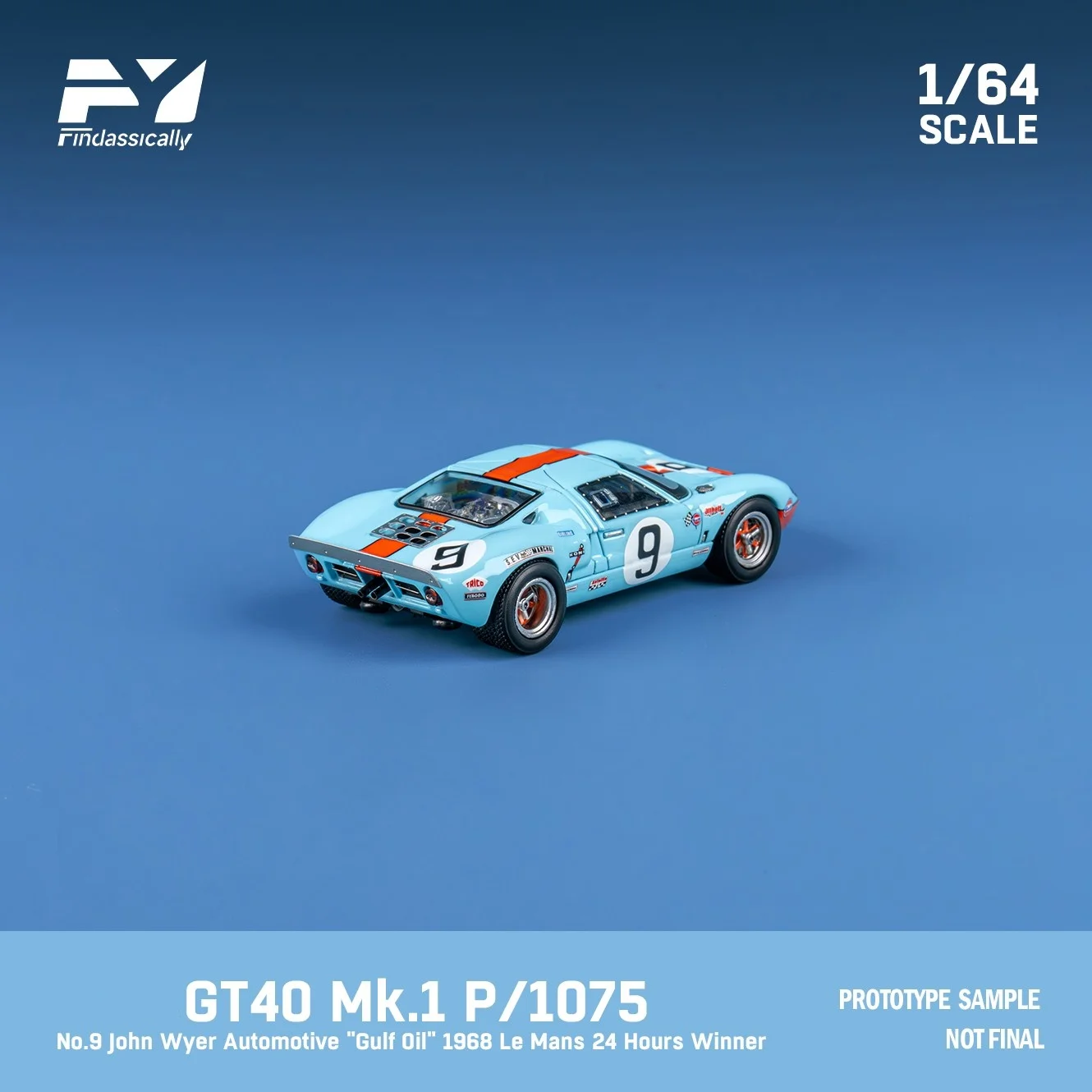 Findclassically FY 1:64 GT40 MK II GULF Color Diecast Model Car