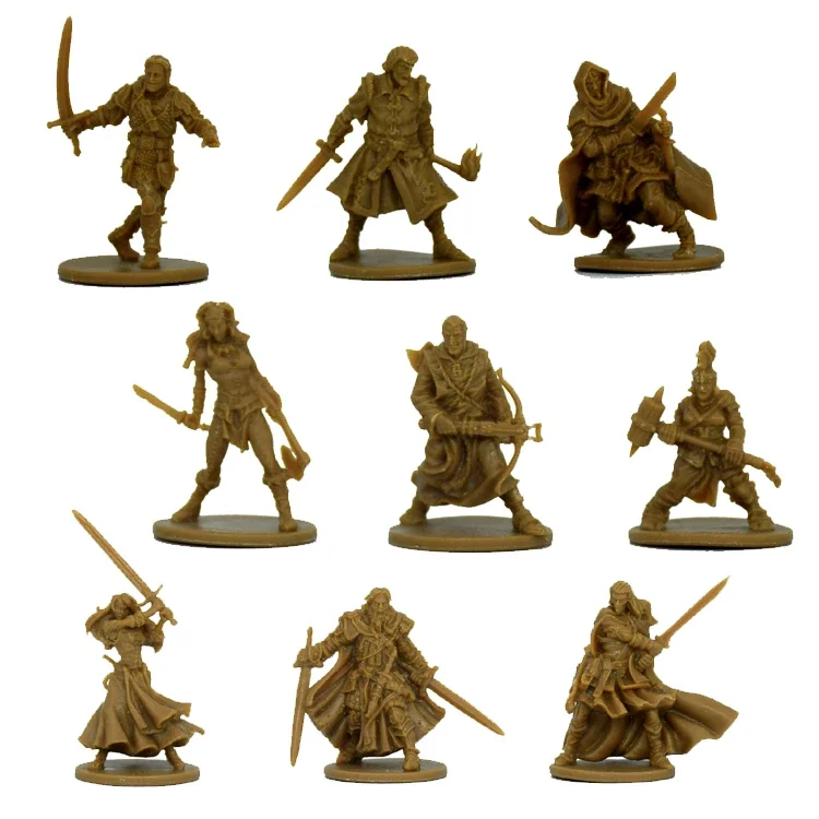 TRPG board game Zombicide miniatures green horde heroes survivors orc human warrior Knight Priest dwarf Warlock figure models