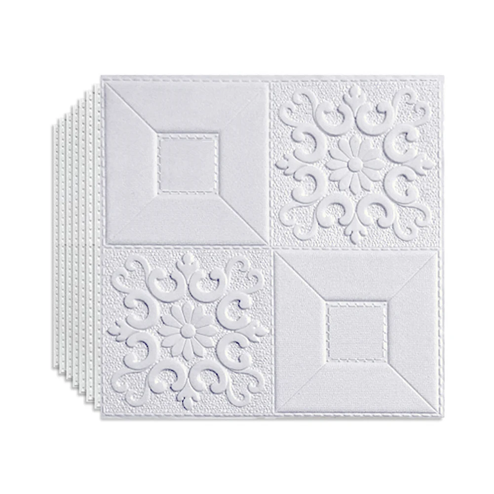 

Soft Foam 10PC 3D Tile Stone Brick Wall Sticker Panels for Comfortable and Quiet Home Environment in Bedroom Living Room Kitchen