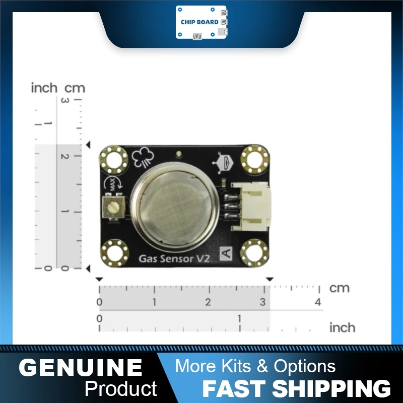 

DFRobot Gravity MQ5 Gas Sensor for LPG/Natural Gas/Propane, 200-10000ppm Detection, Analog Output Adjustable Arduino Module