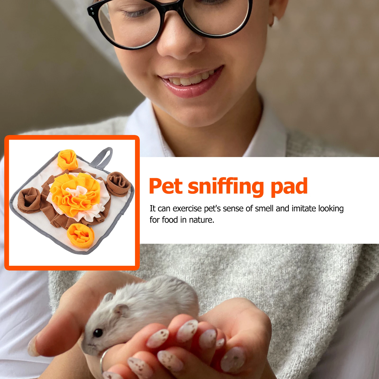 

Creative Sniffing Durable Non-Slip Foraging Mat For Small Pets Interactive Training Feeding Cushion For Rabbits Dog Slow Feeding